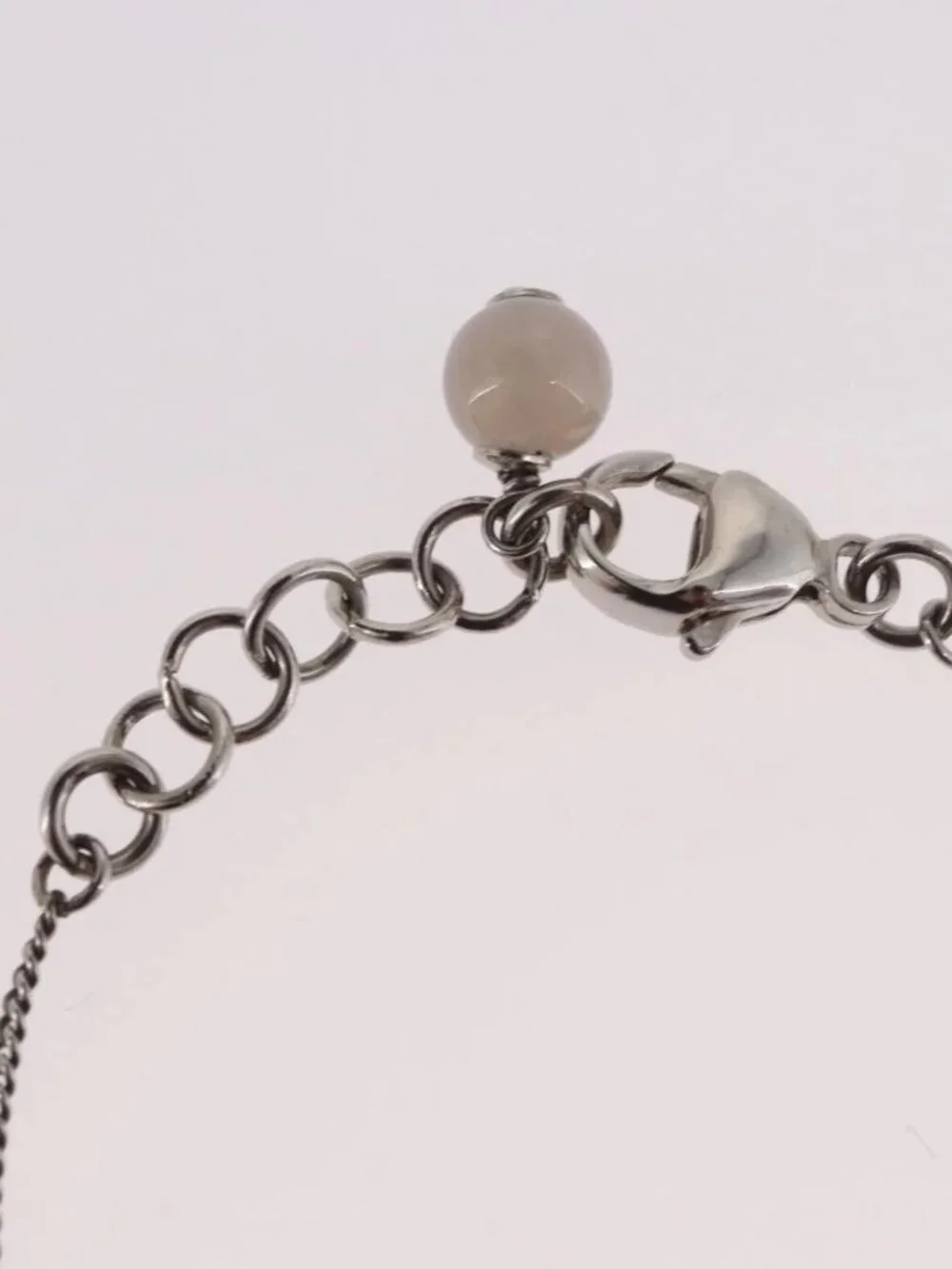 CHANEL Bracelet Metal Silver CC Auth BA13638M